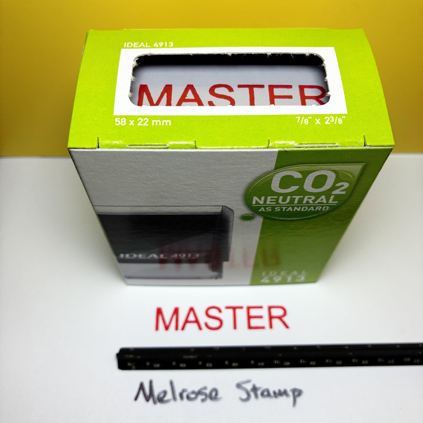 Master Rubber Stamp Self Inking Red Ink Ideal 4913