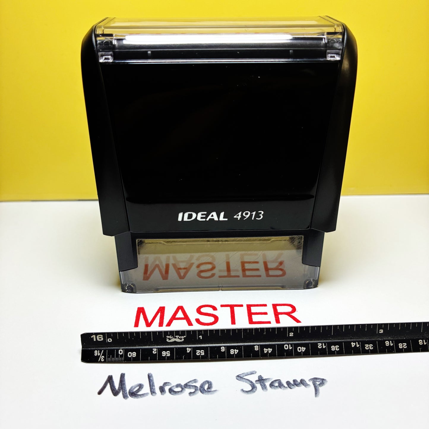 Master Rubber Stamp Self Inking Red Ink Ideal 4913
