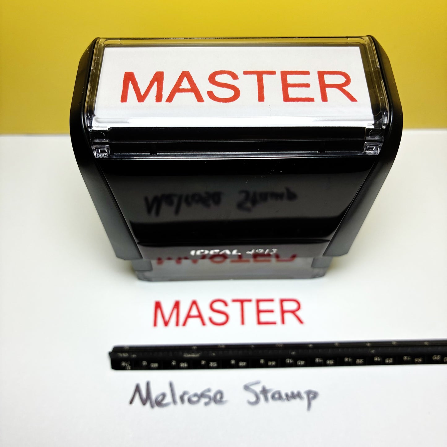 Master Rubber Stamp Self Inking Red Ink Ideal 4913