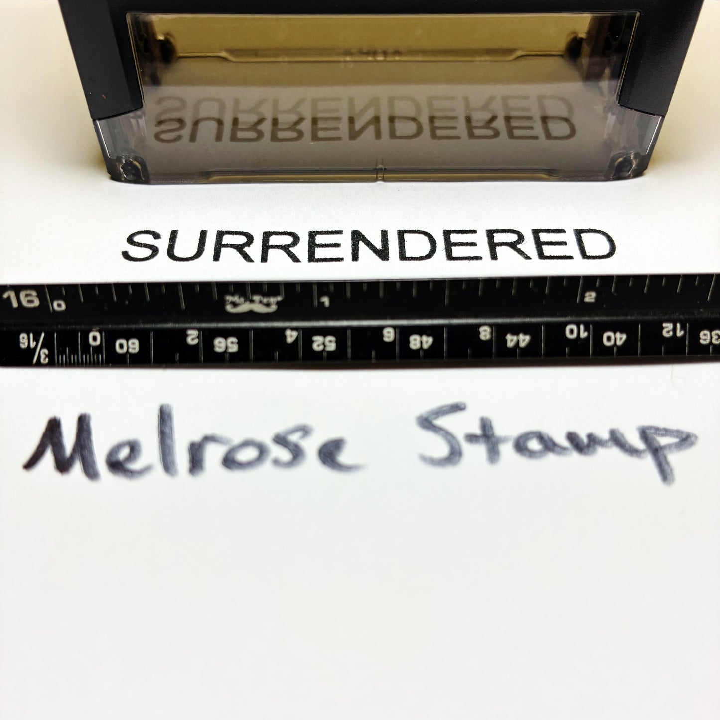 Surrendered Rubber Stamp Black Ink Self Inking Ideal 4913