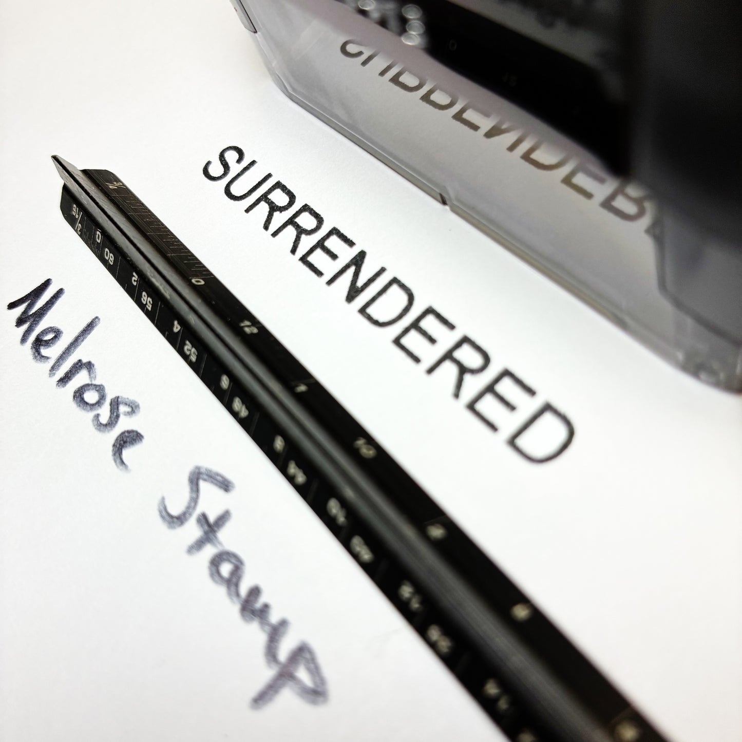 Surrendered Rubber Stamp Black Ink Self Inking Ideal 4913