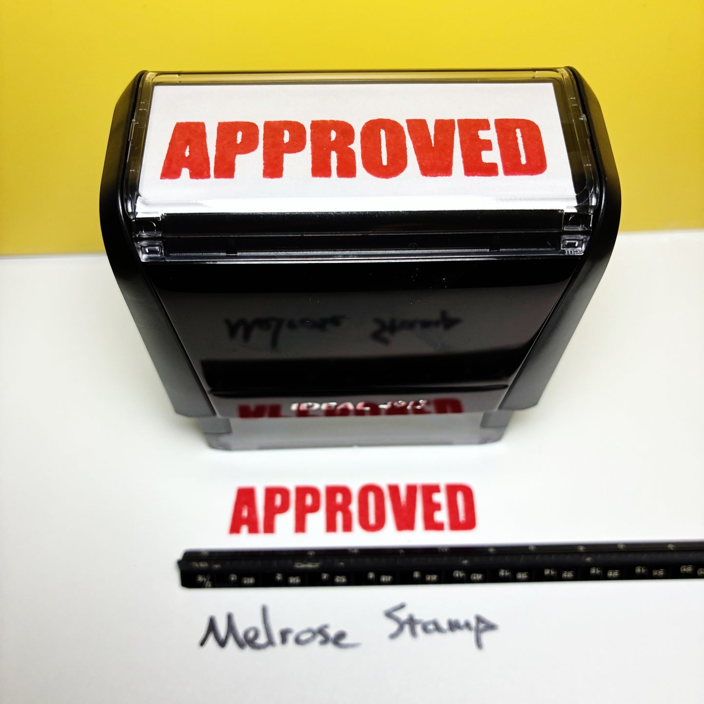 Approved Rubber Stamp Red Ink Self Inking Ideal 4913