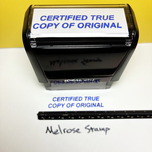 Certified True Copy Of Original Rubber Stamp Blue Ink Ideal 4913
