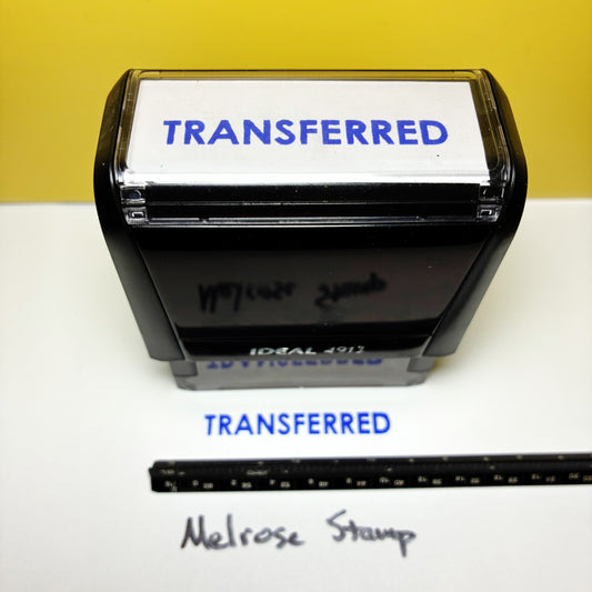 Transferred Rubber Stamp Blue Ink Self Inking Ideal 4913