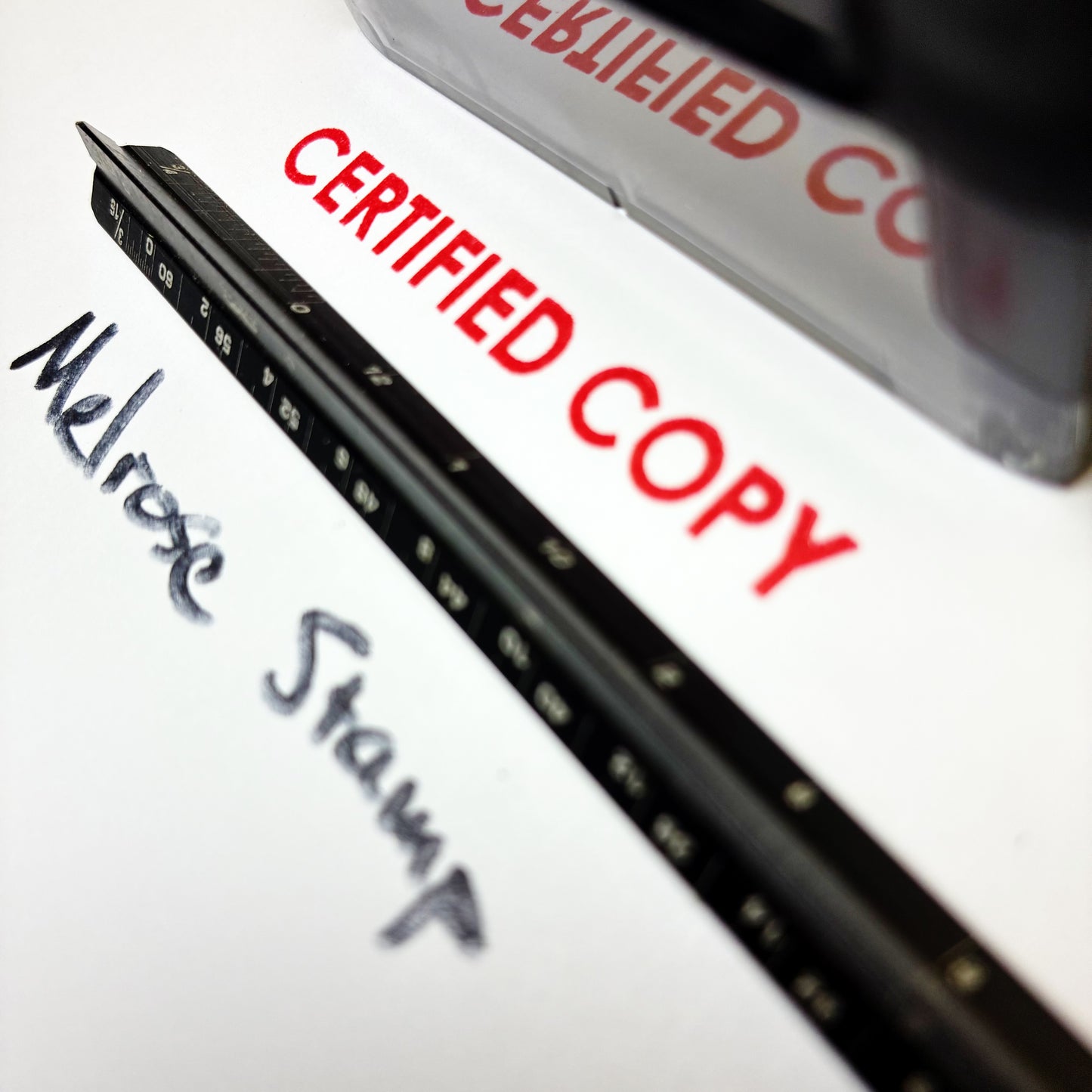 Certified Copy Rubber Stamp Red Ink Self Inking Ideal 4913