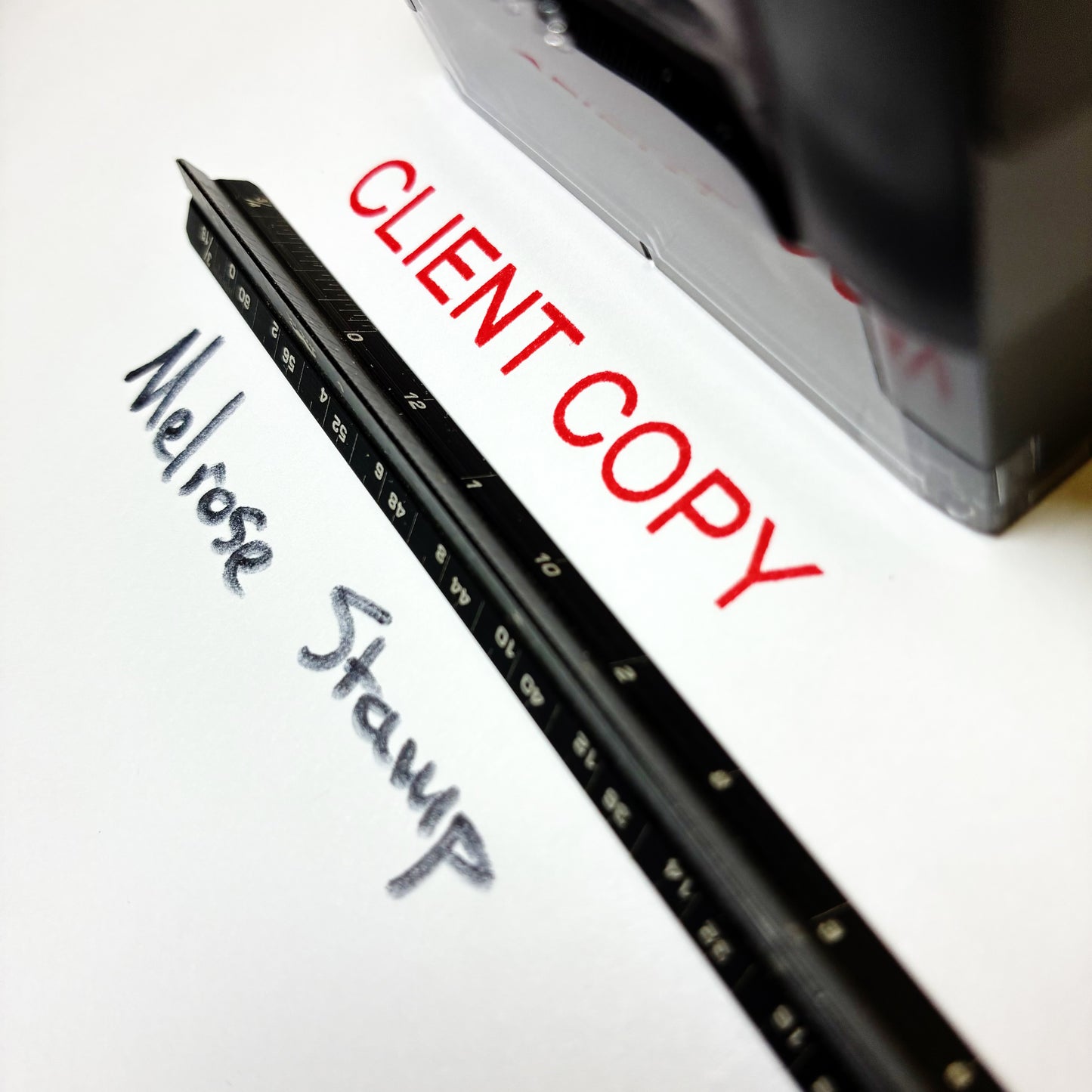 Client Copy Rubber Stamp Red Ink Self Inking Ideal 4913