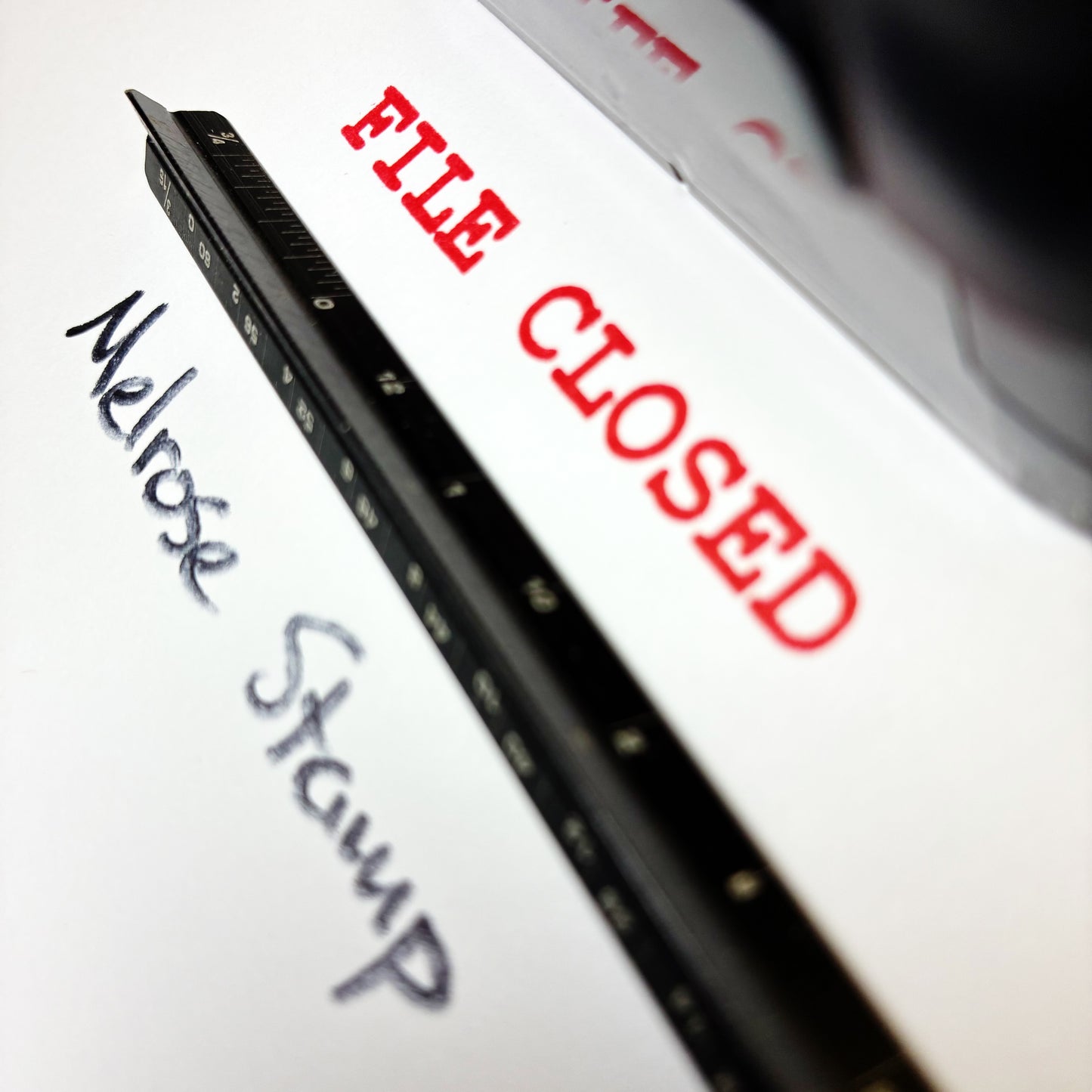 File Closed Rubber Stamp Red Ink Self Inking Ideal 4913