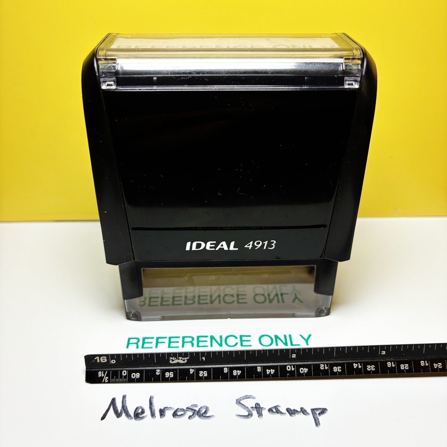 Reference Only Rubber Stamp Green Ink Self Inking Ideal 4913
