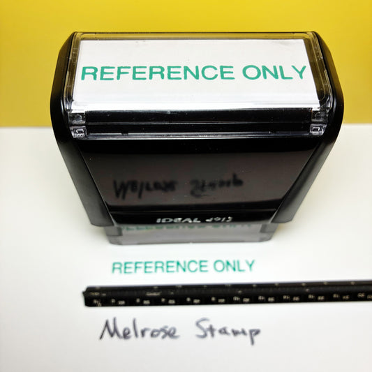 Reference Only Rubber Stamp Green Ink Self Inking Ideal 4913