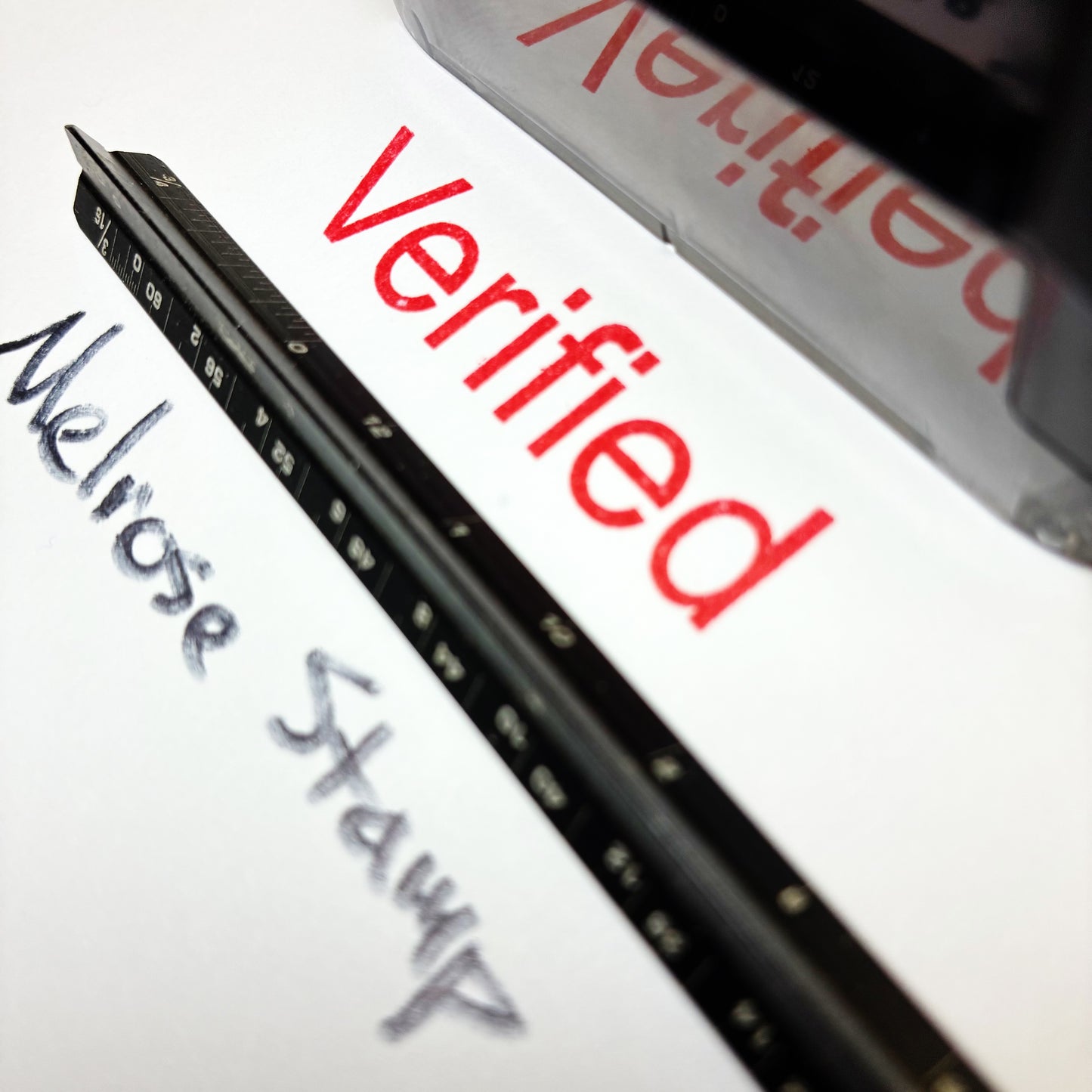 Verified Rubber Stamp Red Ink Self Inking Ideal 4913