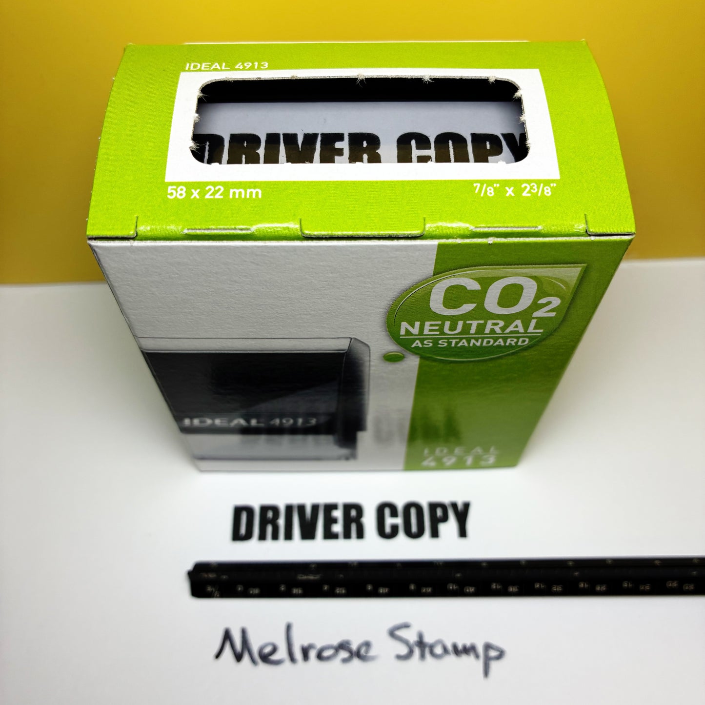 Driver Copy Rubber Stamp Black Ink Self Inking Ideal 4913