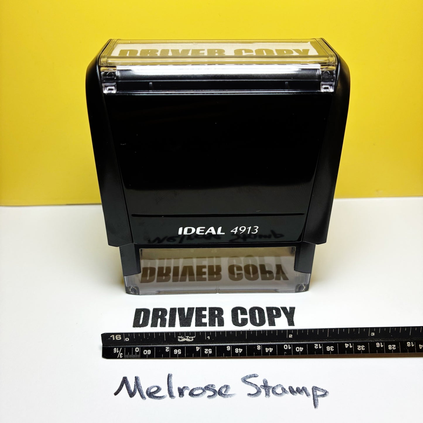 Driver Copy Rubber Stamp Black Ink Self Inking Ideal 4913