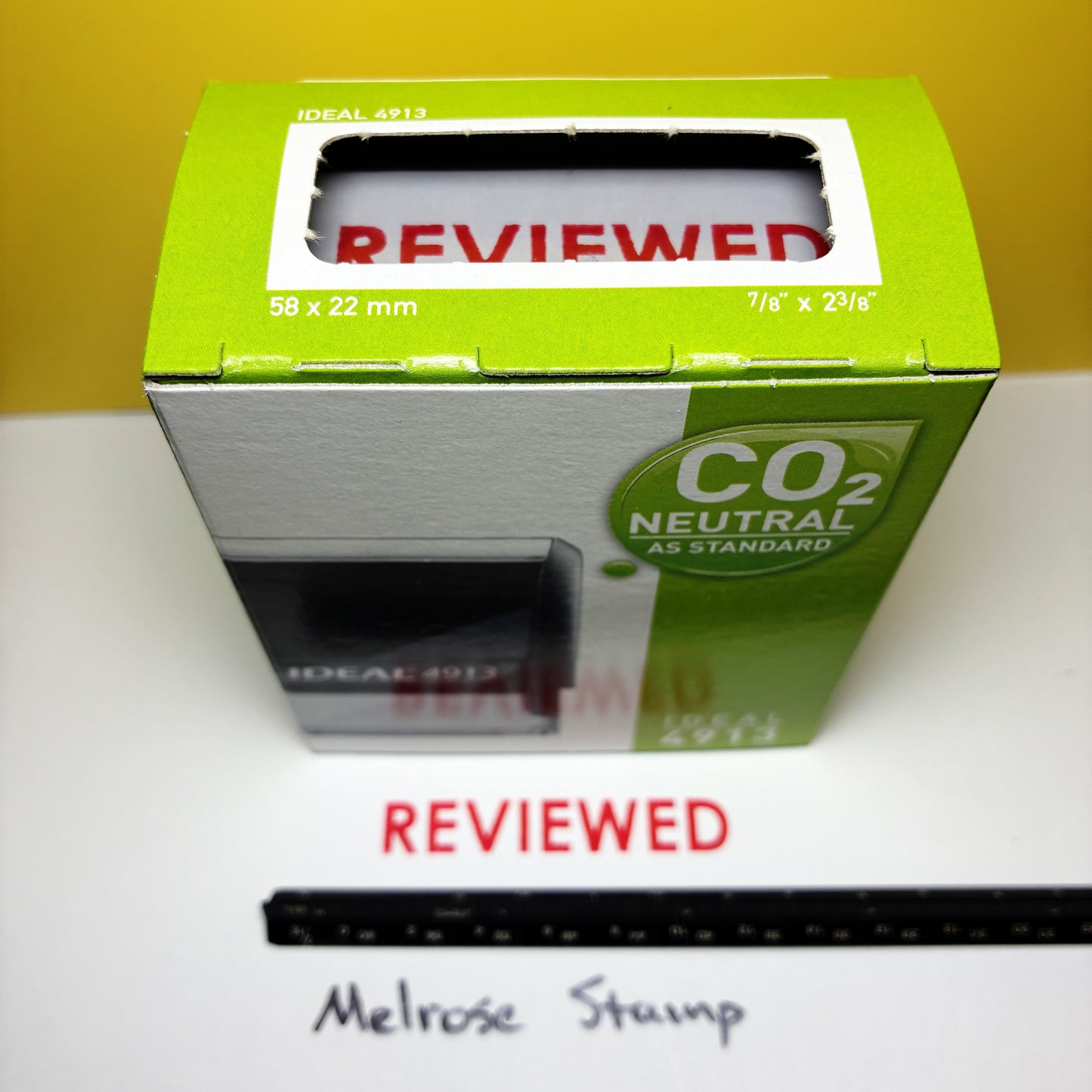 Reviewed Rubber Stamp Red Ink Self Inking Ideal 4913