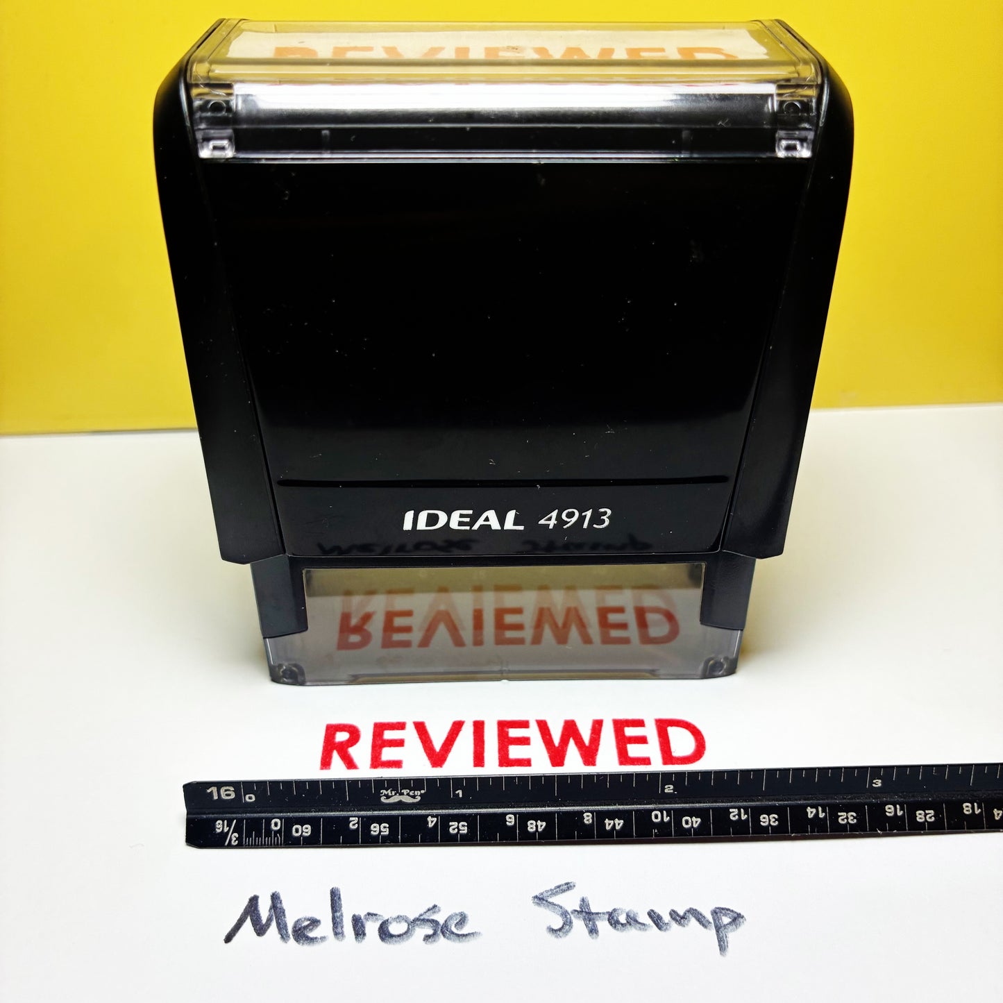 Reviewed Rubber Stamp Red Ink Self Inking Ideal 4913