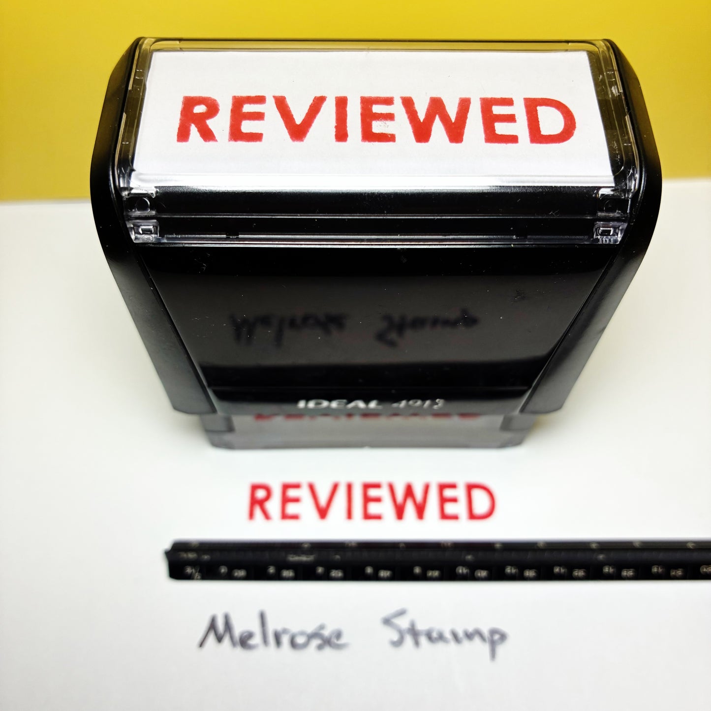 Reviewed Rubber Stamp Red Ink Self Inking Ideal 4913
