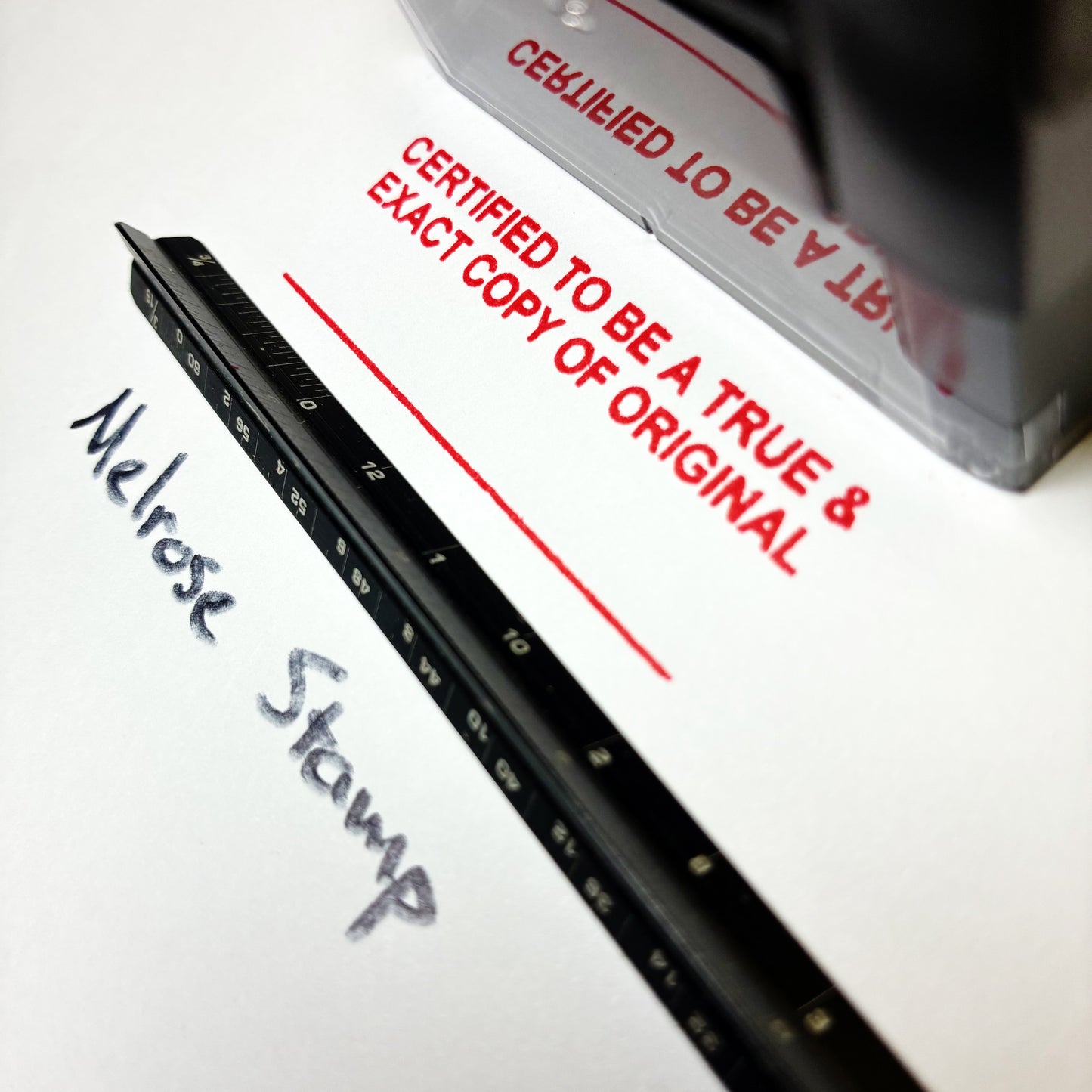 Certified To Be True And Exact Copy Of Original Rubber Stamp Red Ink Ideal 4913