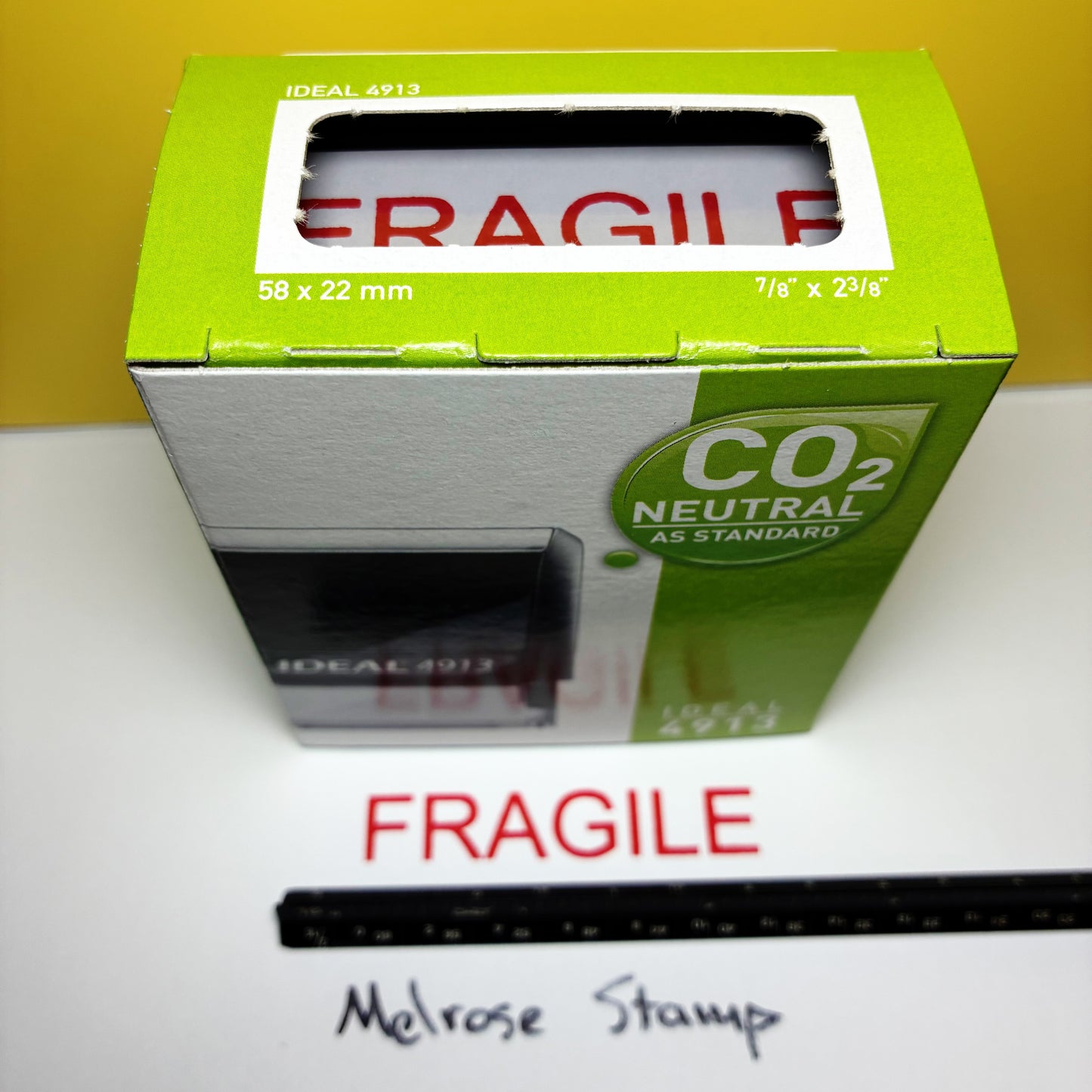 Fragile Rubber Stamp Red Ink Self Inking Ideal 4913