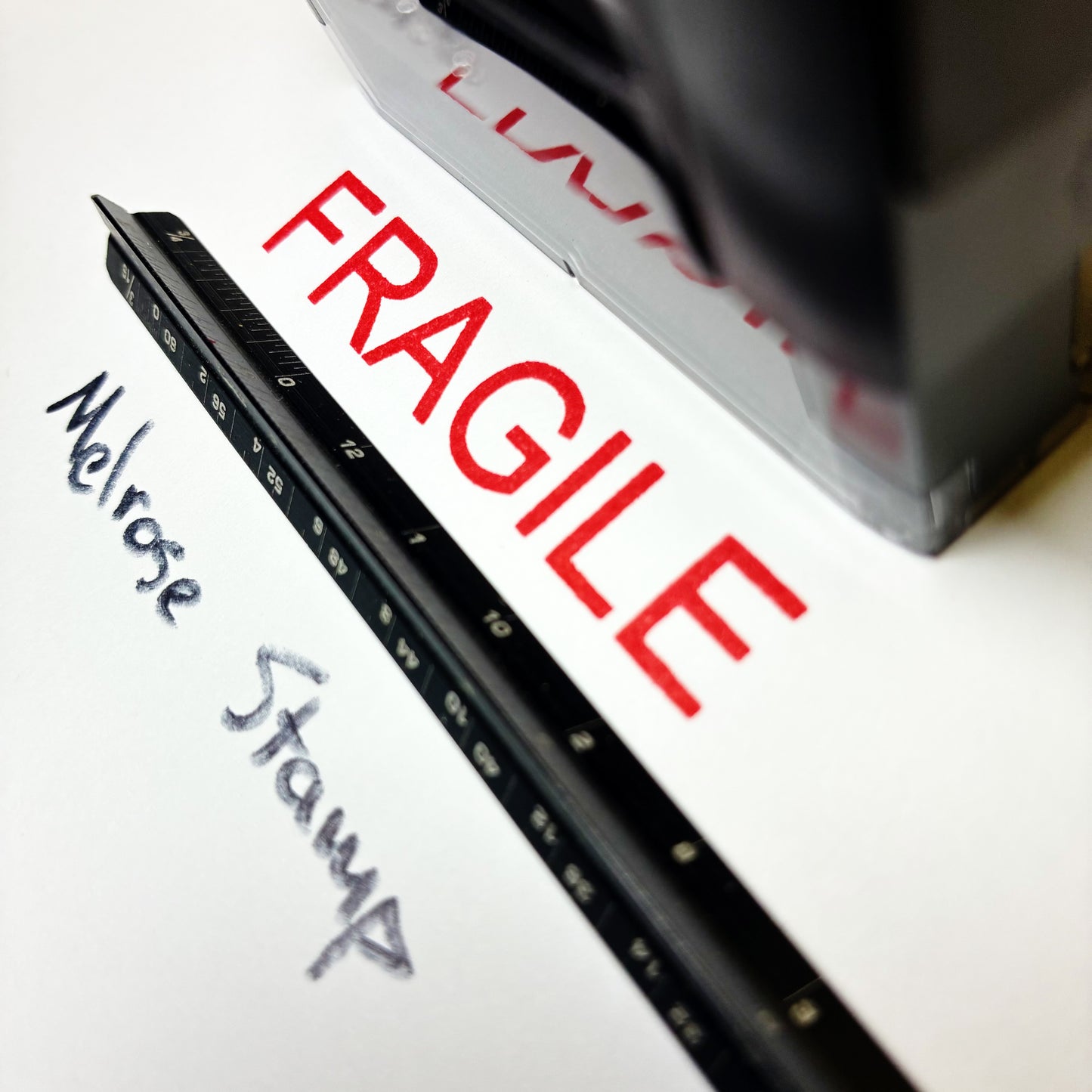 Fragile Rubber Stamp Red Ink Self Inking Ideal 4913