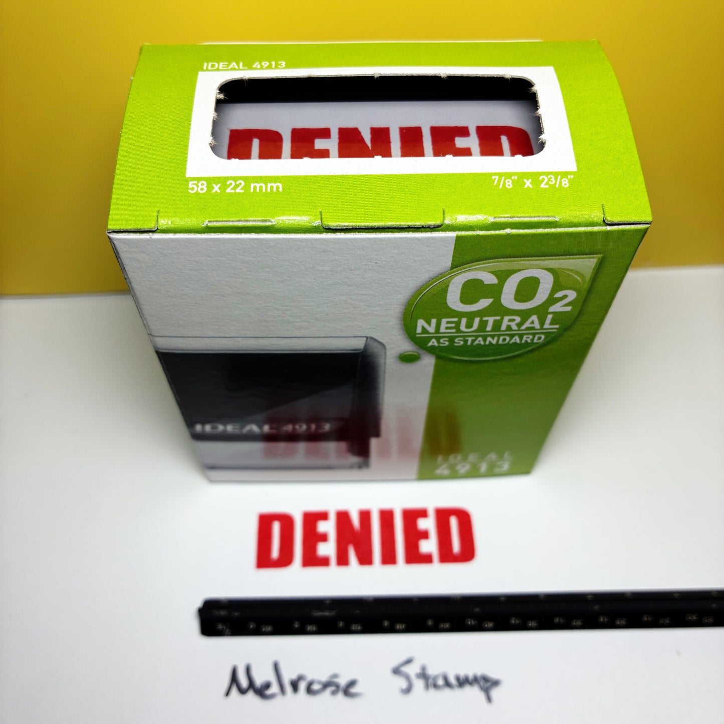 Denied Rubber Stamp Red Ink Self Inking Ideal 4913