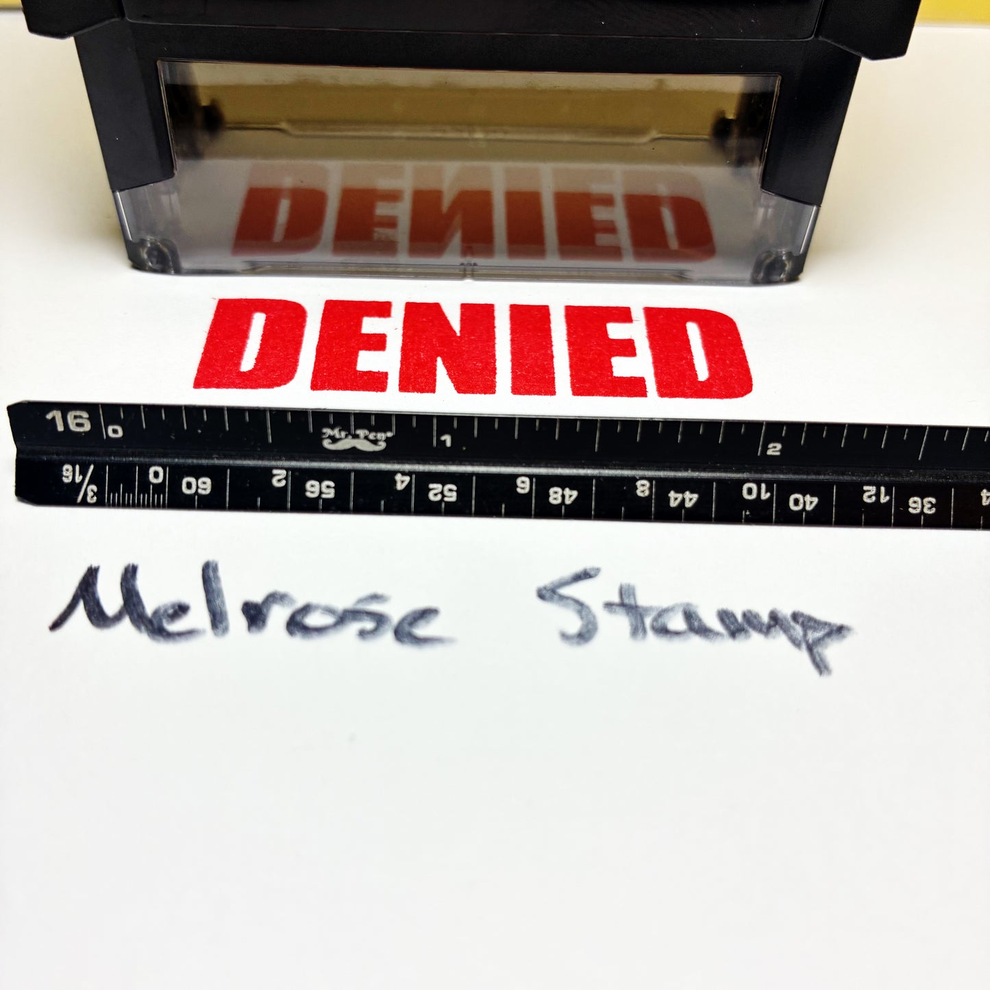Denied Rubber Stamp Red Ink Self Inking Ideal 4913