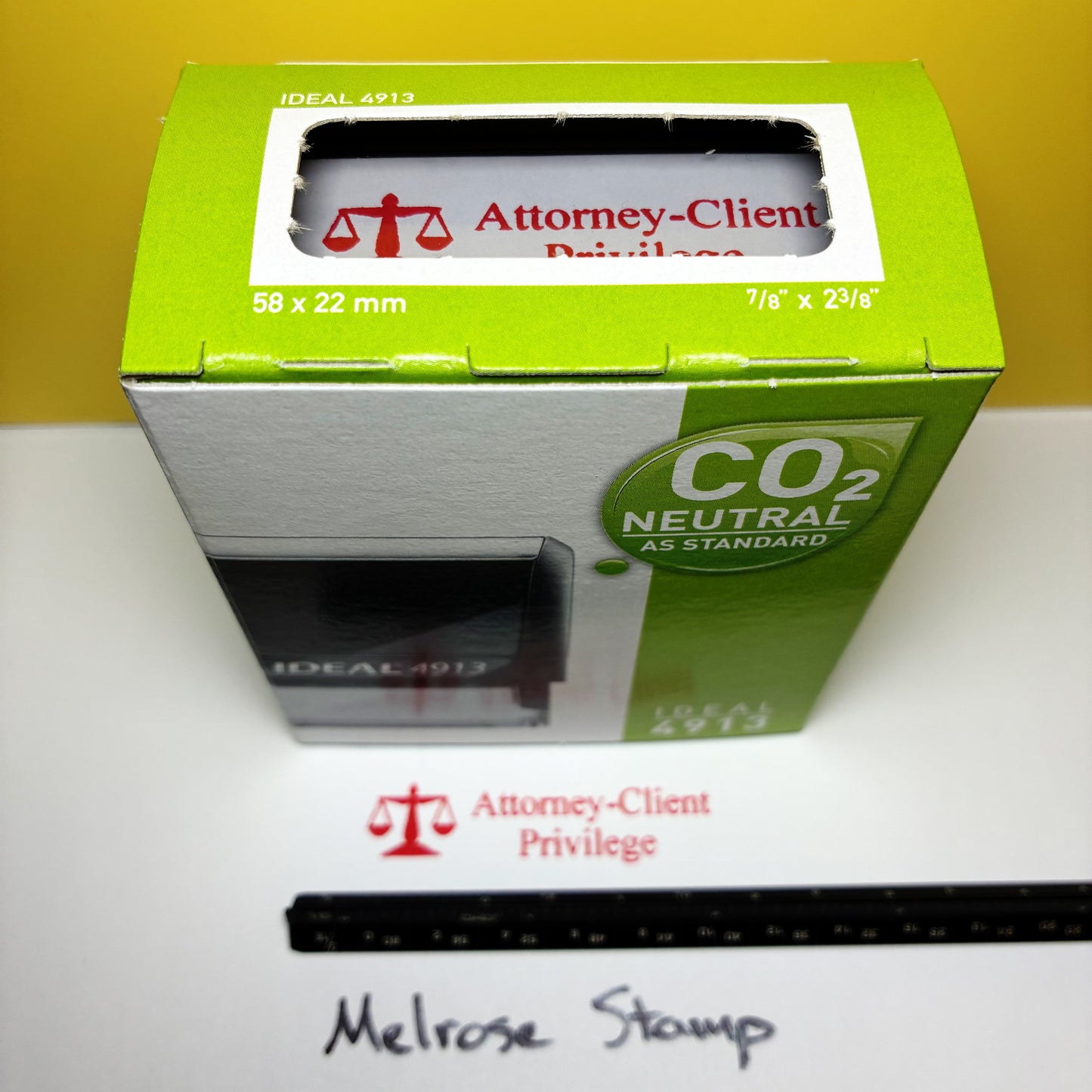 Attorney Client Privilege Rubber Stamp Red Ink Self Inking Ideal 4913