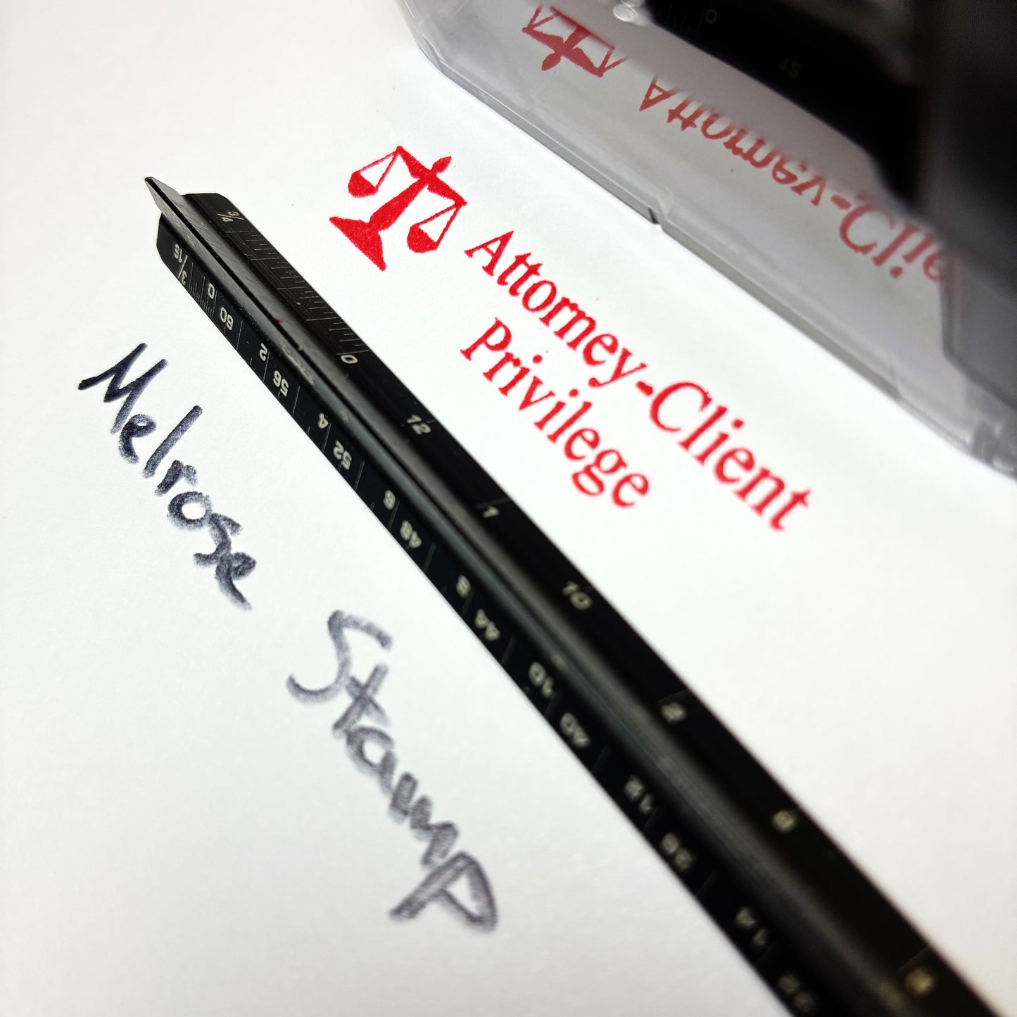 Attorney Client Privilege Rubber Stamp Red Ink Self Inking Ideal 4913