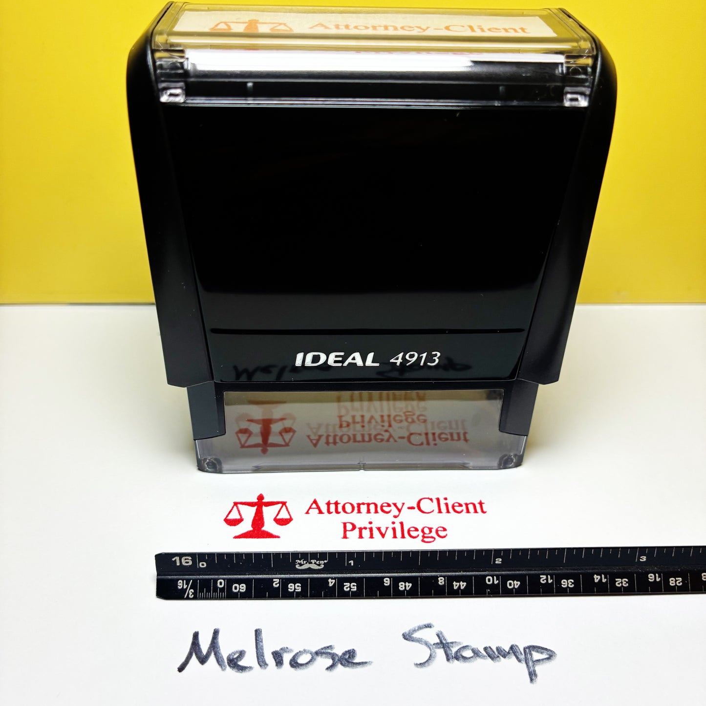 Attorney Client Privilege Rubber Stamp Red Ink Self Inking Ideal 4913
