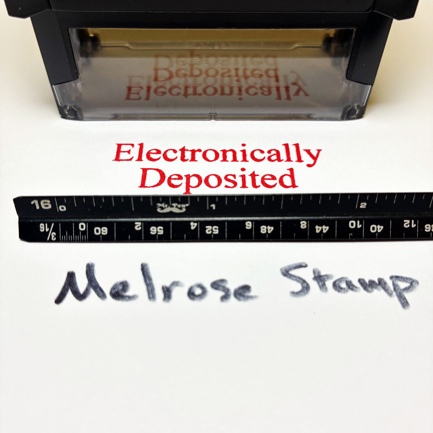 Electronically Deposited Rubber Stamp Red Ink Self Inking Ideal 4913