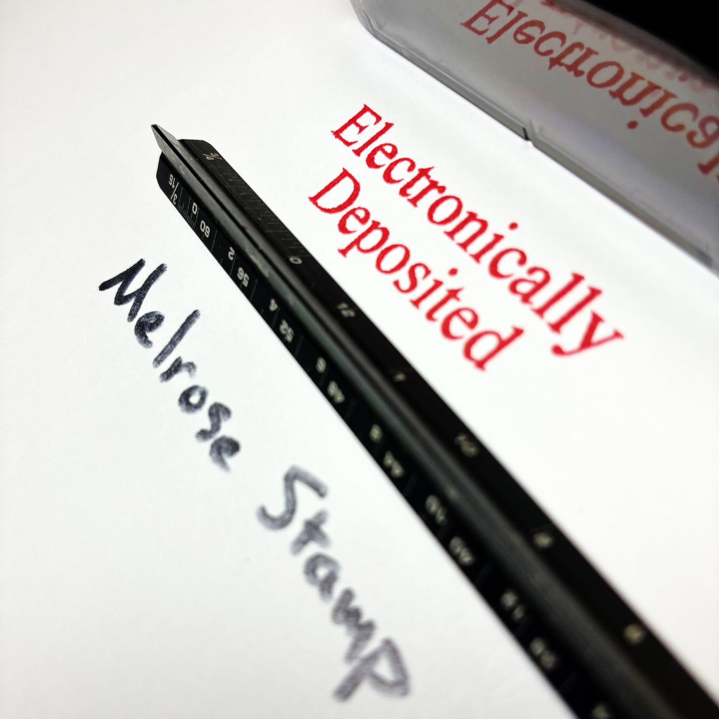 Electronically Deposited Rubber Stamp Red Ink Self Inking Ideal 4913