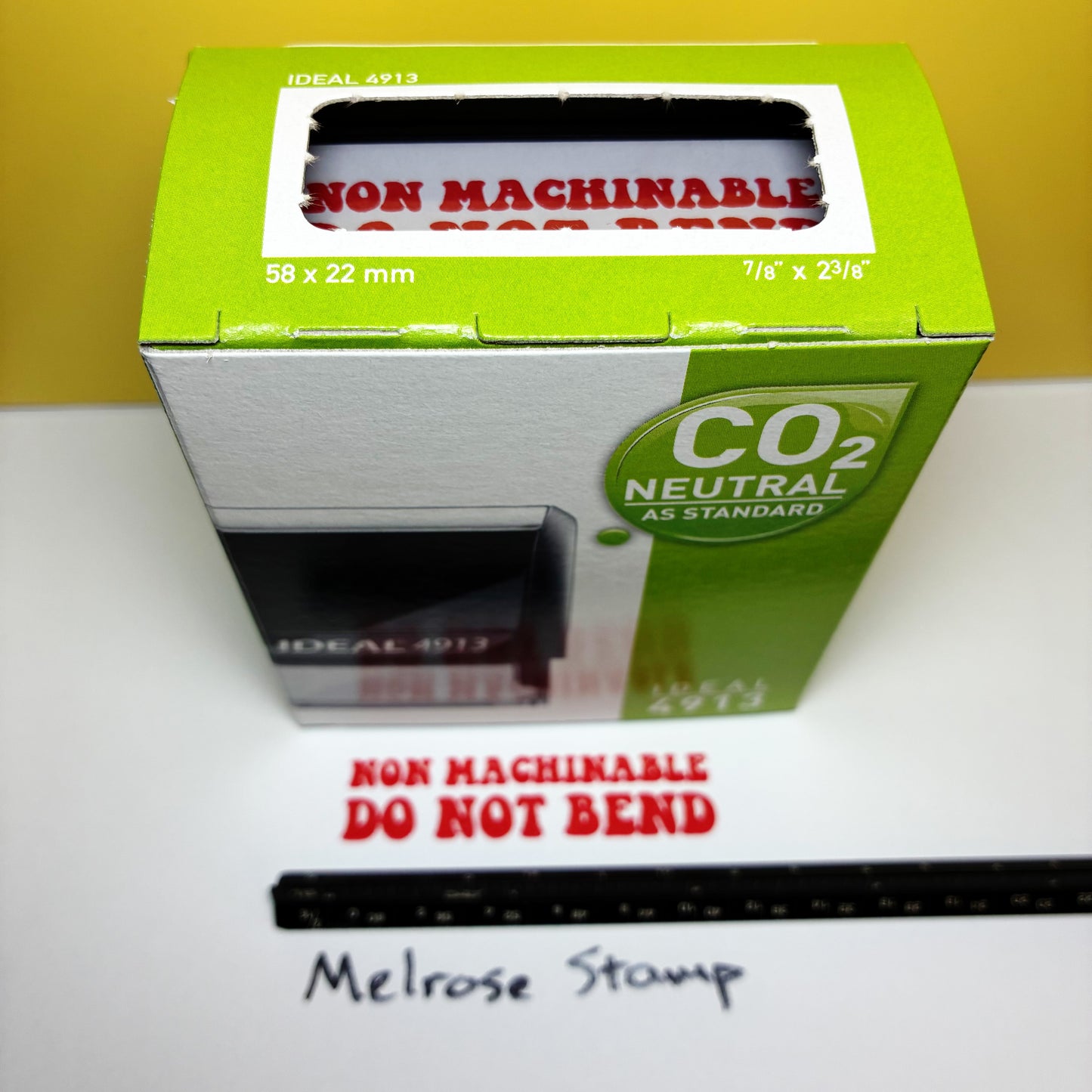 Non Machinable Do Not Bend Rubber Stamp Red Ink Self Inking Ideal 4913