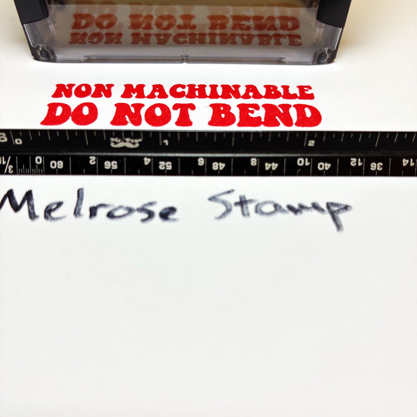 Non Machinable Do Not Bend Rubber Stamp Red Ink Self Inking Ideal 4913