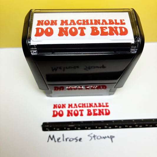 Non Machinable Do Not Bend Rubber Stamp Red Ink Self Inking Ideal 4913