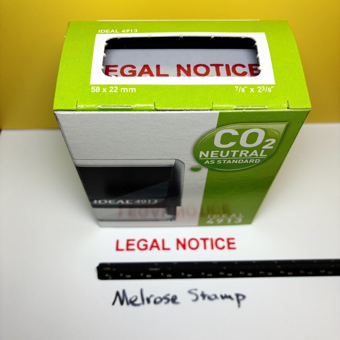 Legal Notice Rubber Stamp Red Ink Self Inking Ideal 4913