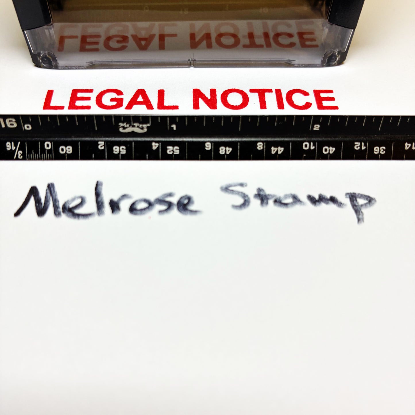 Legal Notice Rubber Stamp Red Ink Self Inking Ideal 4913