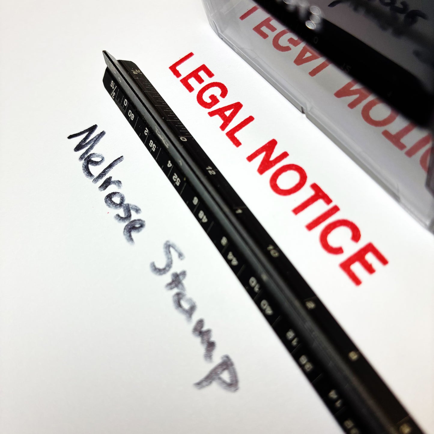 Legal Notice Rubber Stamp Red Ink Self Inking Ideal 4913