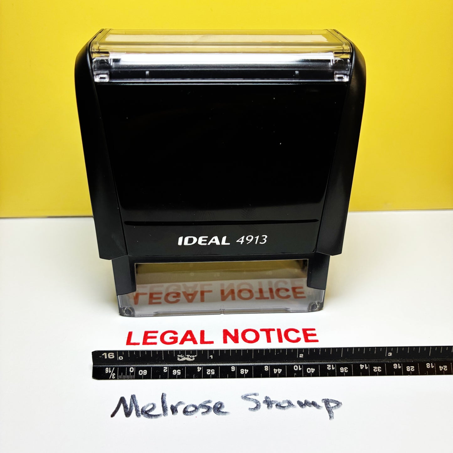Legal Notice Rubber Stamp Red Ink Self Inking Ideal 4913