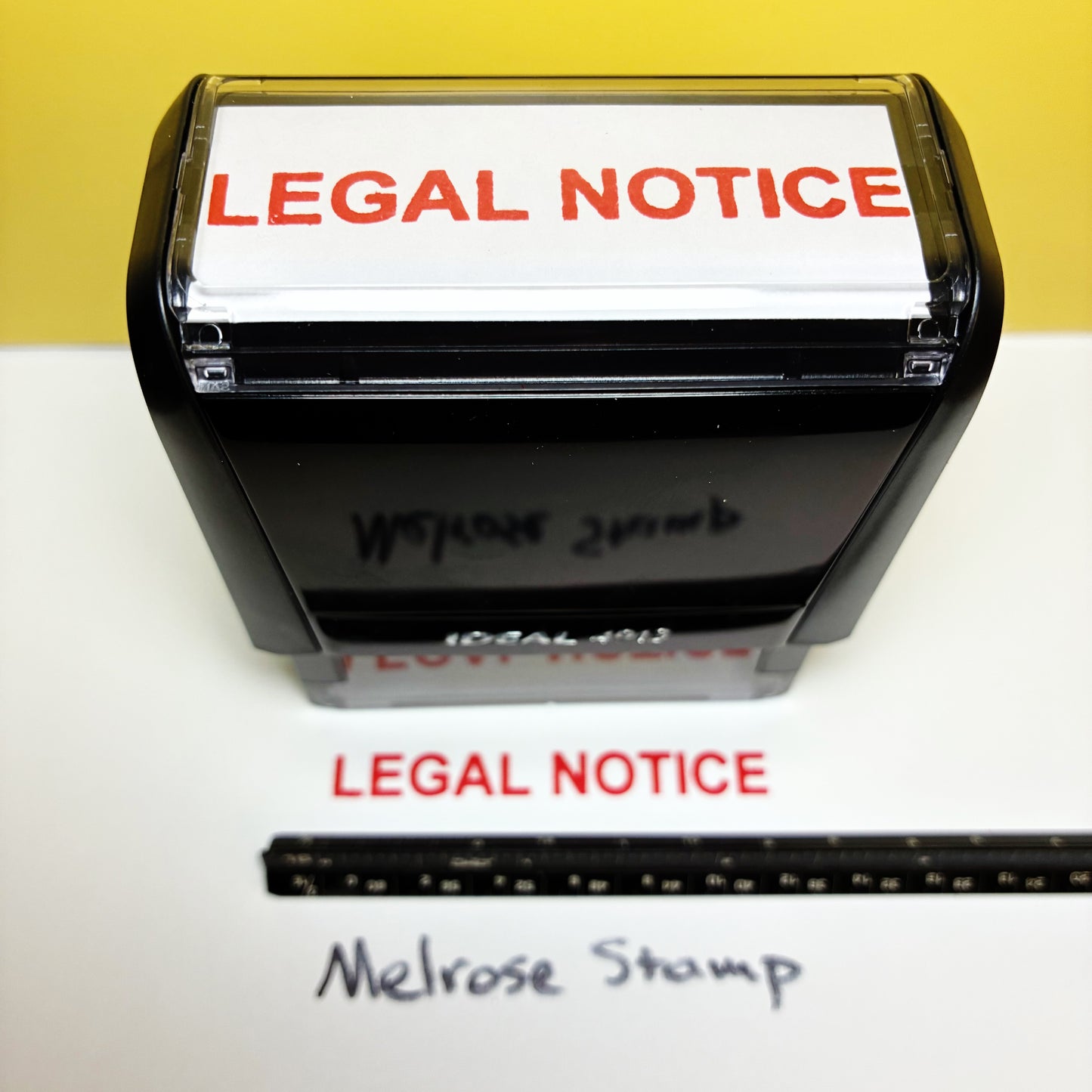 Legal Notice Rubber Stamp Red Ink Self Inking Ideal 4913