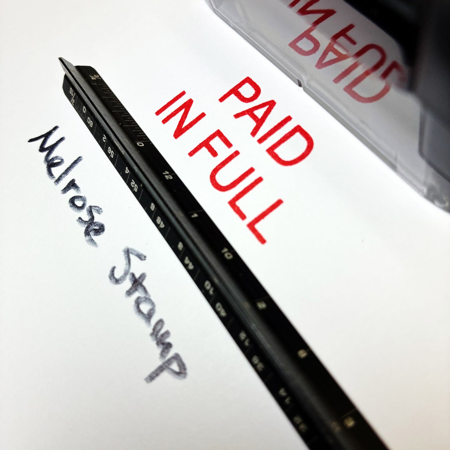 Paid In Full Rubber Stamp Red Ink Self Inking Ideal 4913