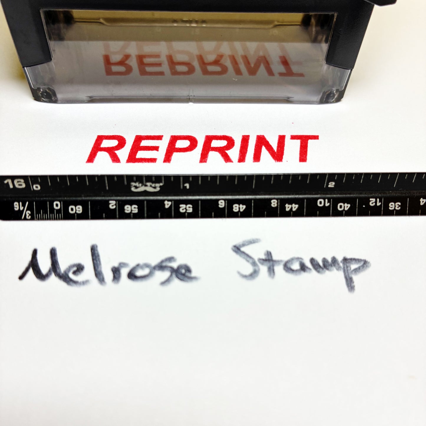 Reprint Rubber Stamp Red Ink Self Inking Ideal 4913