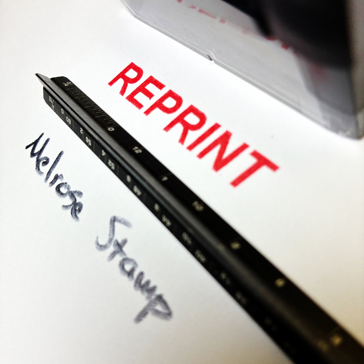 Reprint Rubber Stamp Red Ink Self Inking Ideal 4913