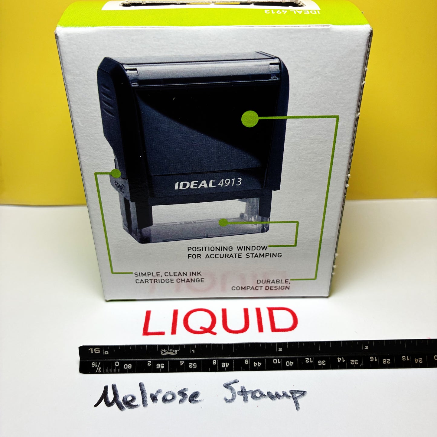 Liquid Rubber Stamp Red Ink Self Inking Ideal 4913