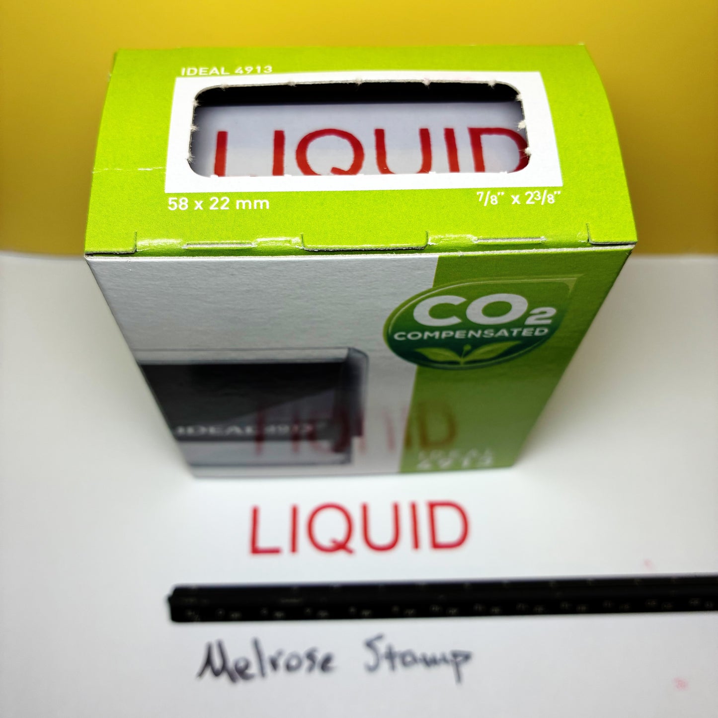 Liquid Rubber Stamp Red Ink Self Inking Ideal 4913