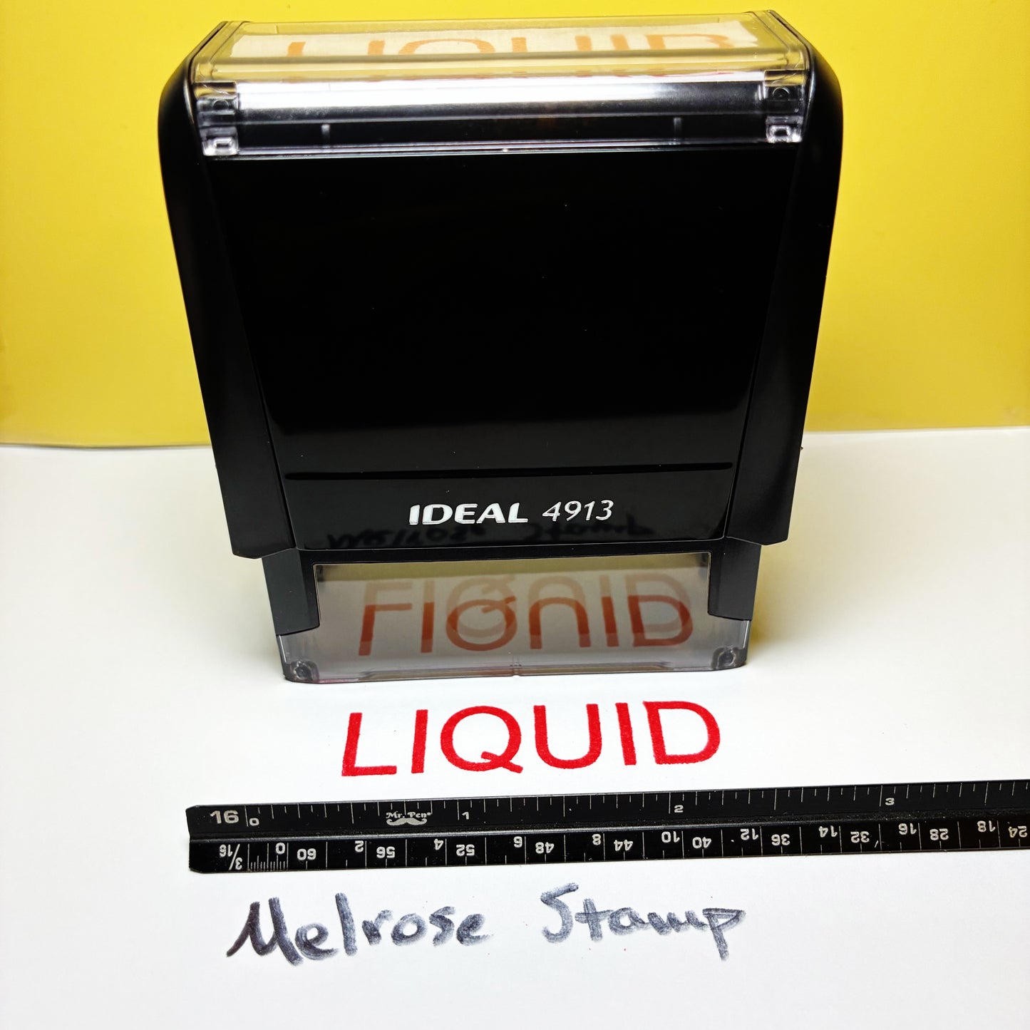 Liquid Rubber Stamp Red Ink Self Inking Ideal 4913