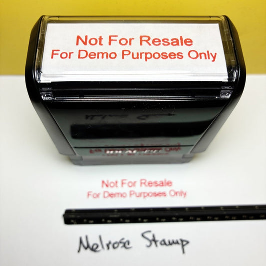 Not For Resale For Demo Purposes Only Rubber Stamp Red Ink Self Inking Ideal 4913 - Melrose Stamp Co
