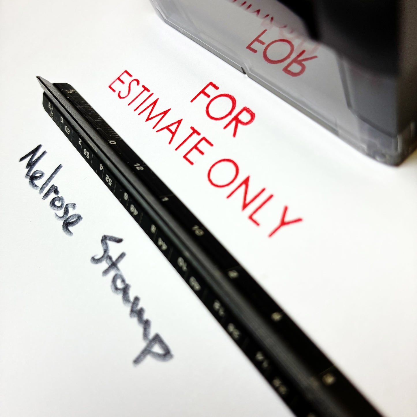 For Estimate Only Rubber Stamp Red Ink Self Inking Ideal 4913