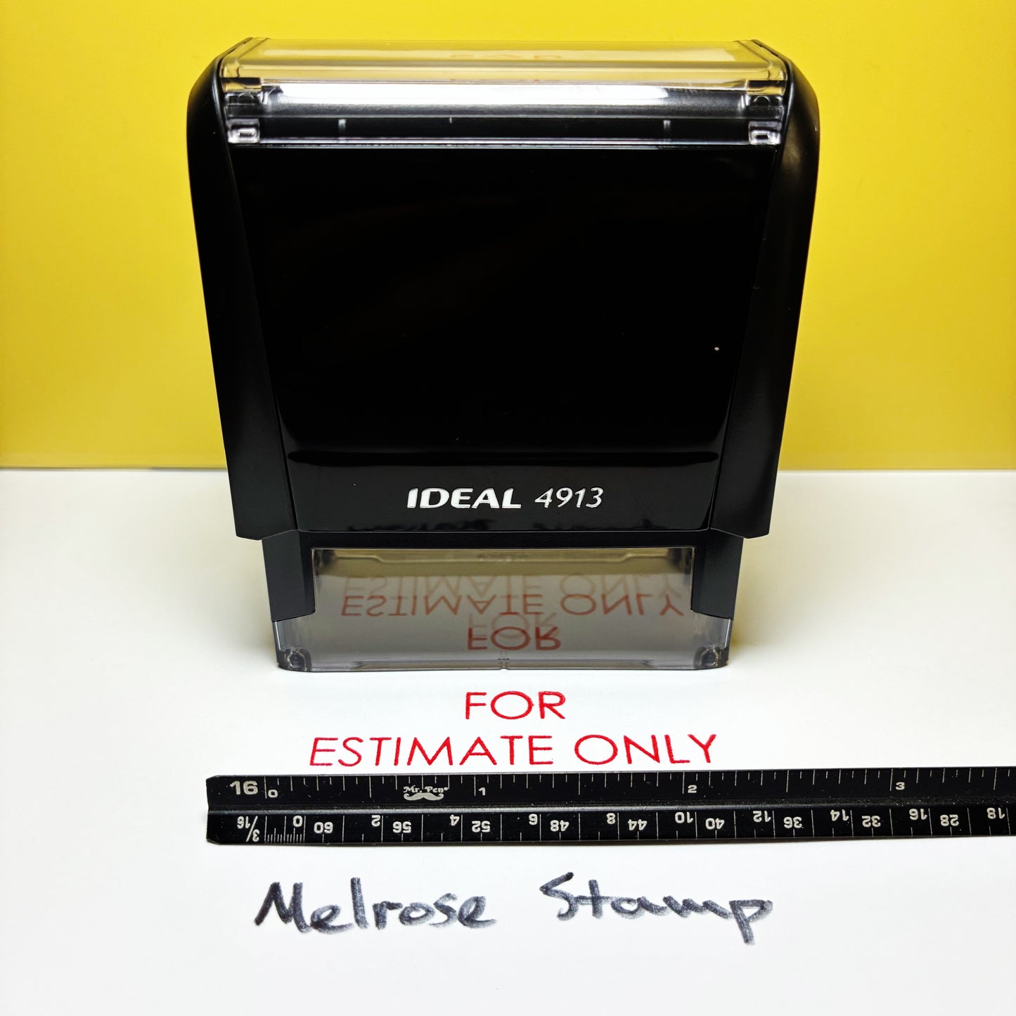 For Estimate Only Rubber Stamp Red Ink Self Inking Ideal 4913