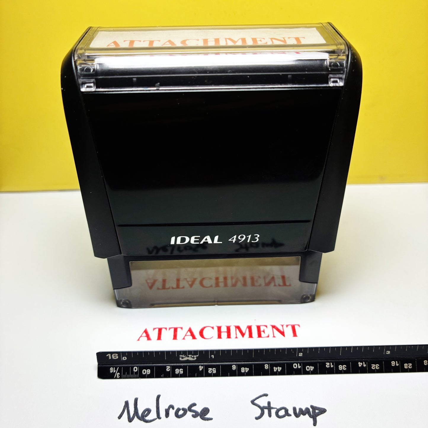 Attachment stamp in red ink from the front