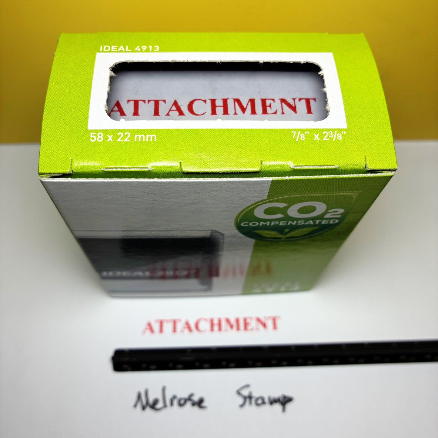 Attachment stamp in the box