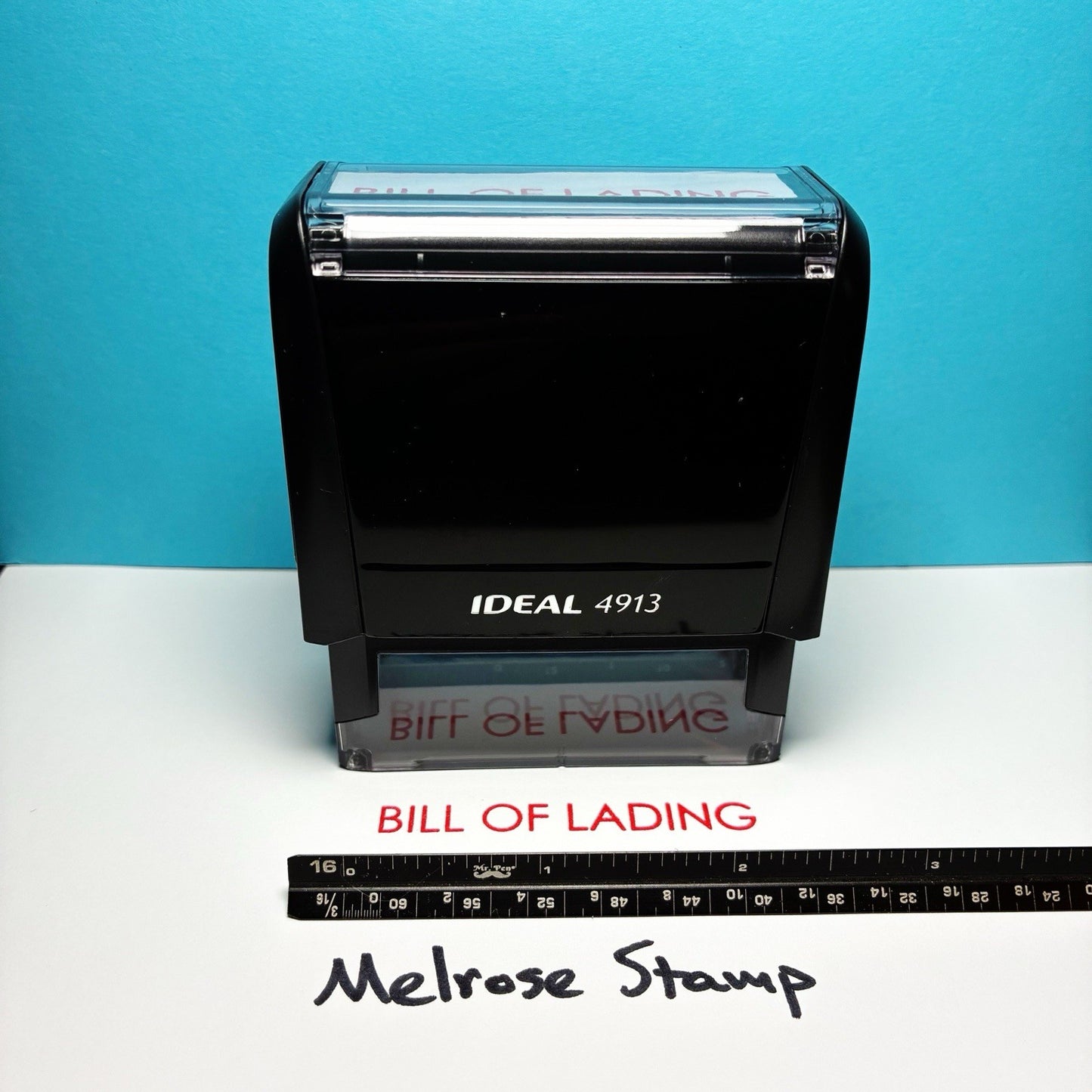 Bill Of Lading stamp from the front