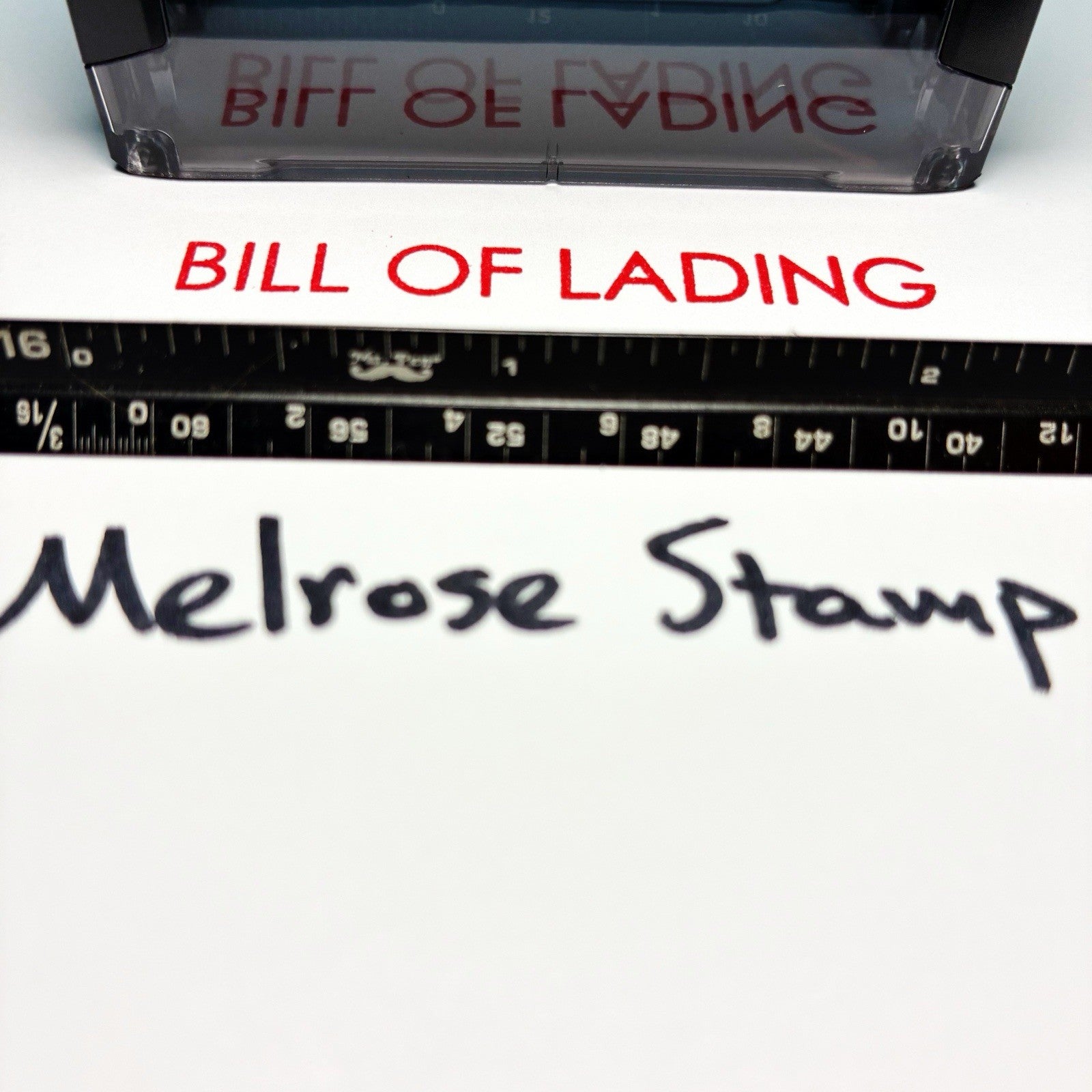 Bill Of Lading stamp impression close up